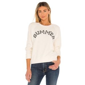 Mother The Square Bummer Sweatshirt Sweater Top White Cream Medium NWT